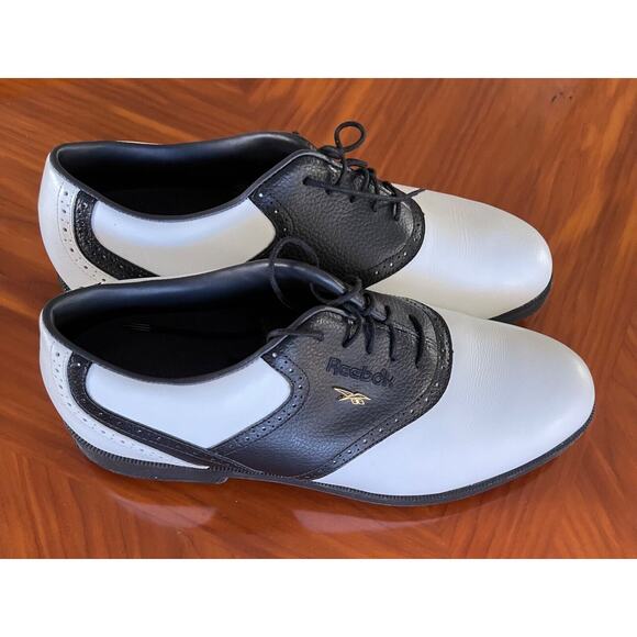 Reebok Men\'s Golf Cleats Size 12W White/Black NWOT